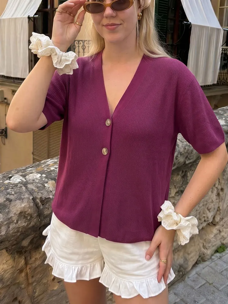 HH Elegant Womens V Neck Short Sleeve Cardigan Loose High Street Single Breasted Tops Casual Vacation Vintage Party Swetaer
HH Elegant Womens V Neck Short Sleeve Cardigan Loose High Street Single Breasted Tops Casual Vacation Vintage Party Swetaer