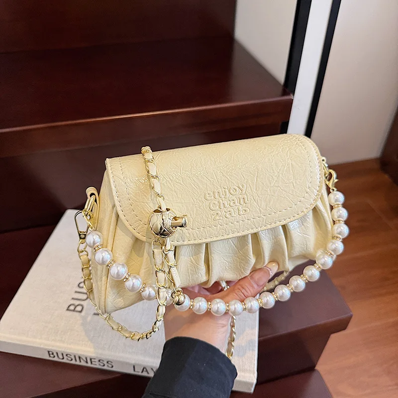 2025 Wrinkle Pearl Chain Bag - Fashion Pleated Shoulder Purse for Women, Luxe Crossbody Handbag with Adjustable Strap
2025 Wrinkle Pearl Chain Bag - Fashion Pleated Shoulder Purse for Women, Luxe Crossbody Handbag with Adjustable Strap