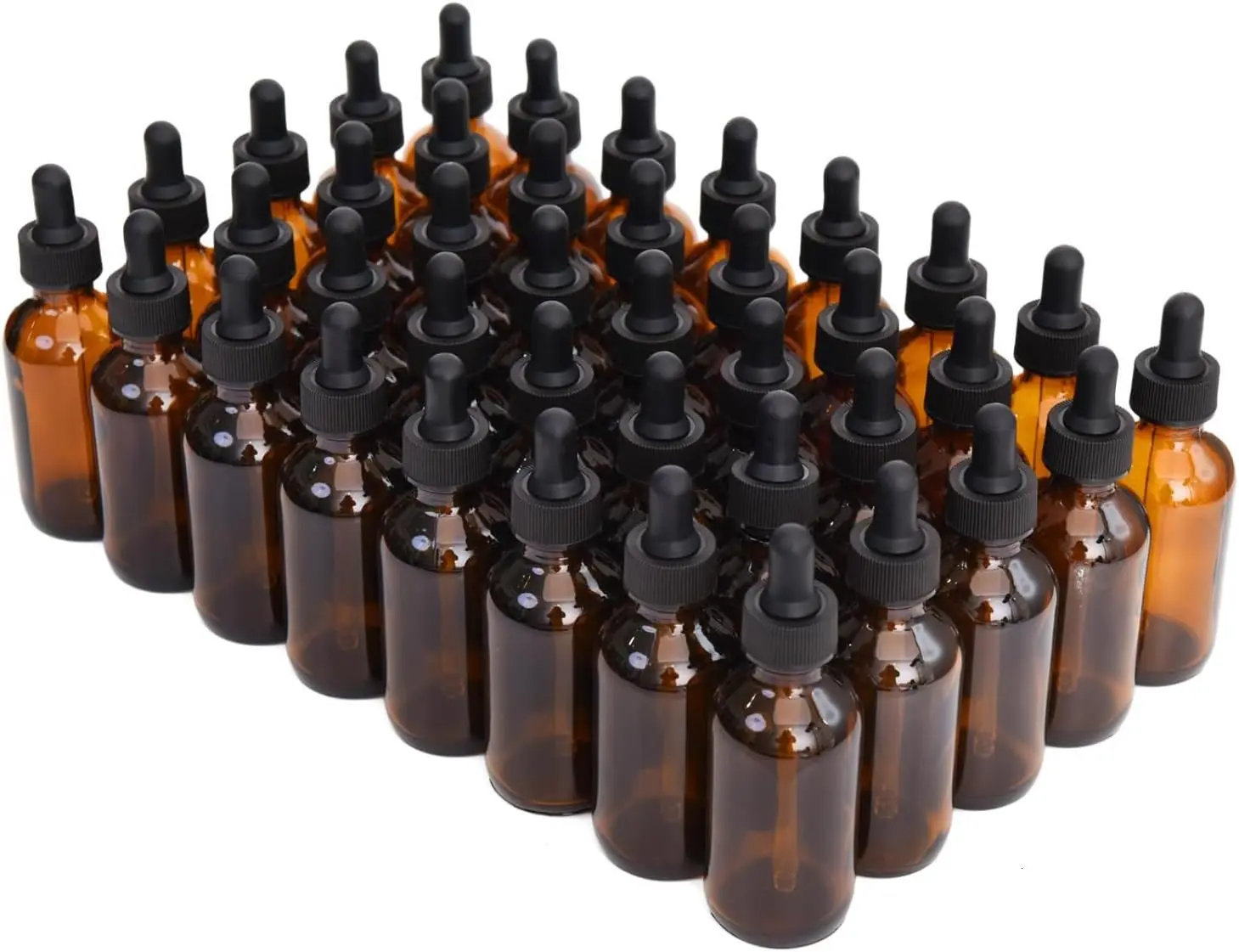 40 Pack 2oz Amber Glass Dropper Bottles with Glass Droppers for Essential Oils, Perfumes
40 Pack 2oz Amber Glass Dropper Bottles with Glass Droppers for Essential Oils, Perfumes