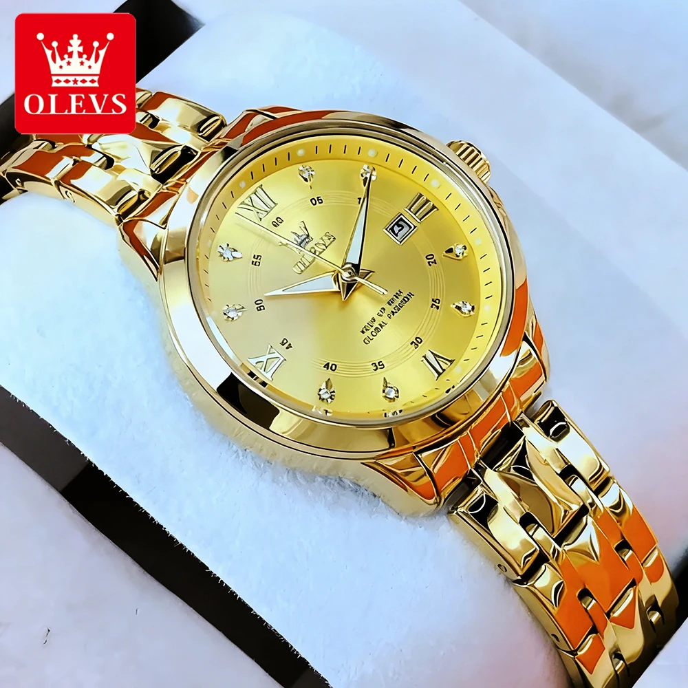 OLEVS Women's Watches Luxury Elegant Stainless Steel Strap Original Quartz Wristwatch Dual Calendar Waterproof Luminous Date New
OLEVS Women's Watches Luxury Elegant Stainless Steel Strap Original Quartz Wristwatch Dual Calendar Waterproof Luminous Date New