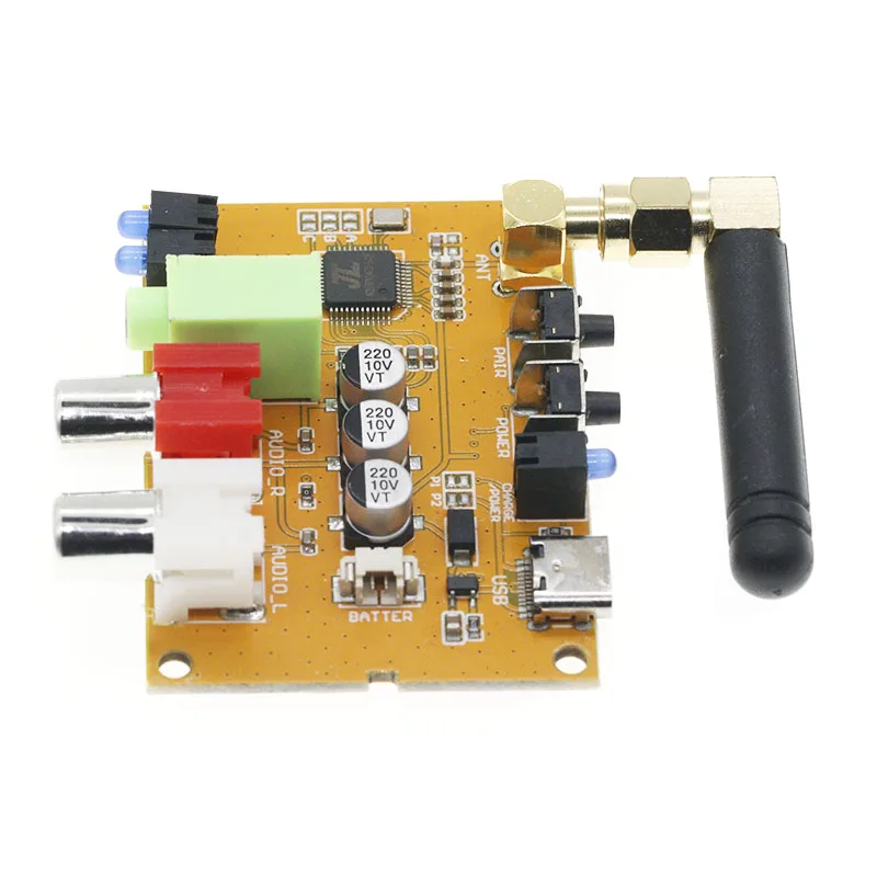 DC 3.3V-5V Automatic Connection Last Devices5.3 GFSK Stereo Wireless Bluetooth-Compatible Audio Transceiver Module Board