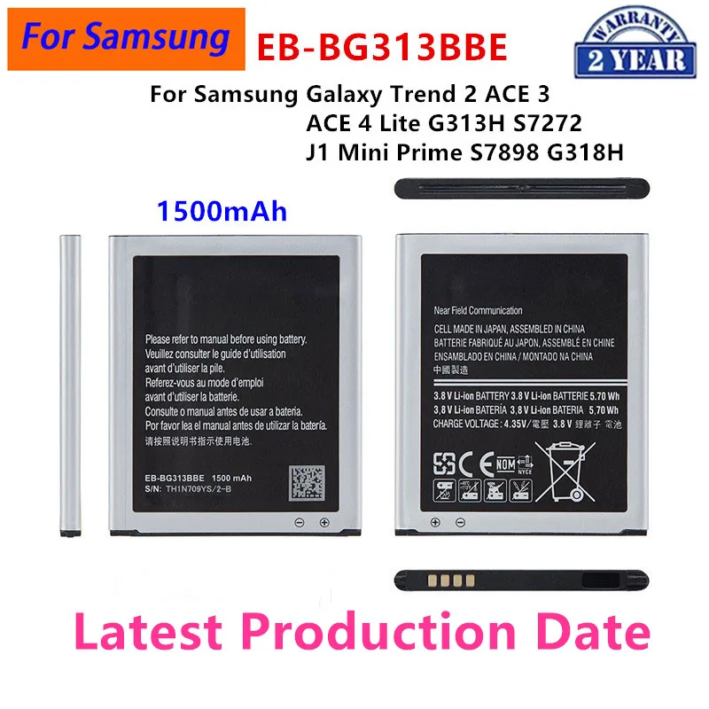 Brand New EB-BG313BBE 1500mAh Battery For Samsung Galaxy Trend 2 ACE 3 ACE4 Lite G313H S7272 J1 Mini Prime S7898 G318H
Brand New EB-BG313BBE 1500mAh Battery For Samsung Galaxy Trend 2 ACE 3 ACE4 Lite G313H S7272 J1 Mini Prime S7898 G318H
