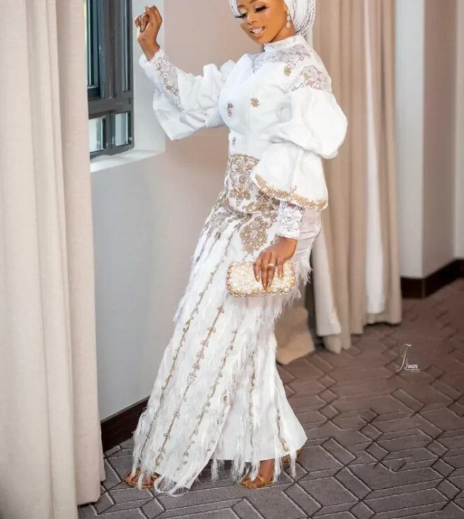 African Wedding Party Clothes for Women Autumn Elegant African Long Sleeve O-neck 2 Piece Top Long Pants Matching Sets Outfits
African Wedding Party Clothes for Women Autumn Elegant African Long Sleeve O-neck 2 Piece Top Long Pants Matching Sets Outfits