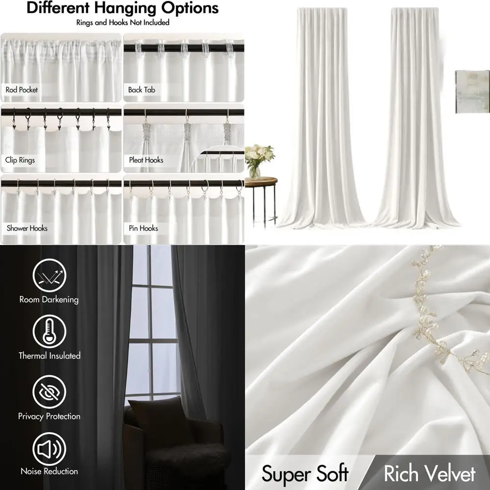 Роскошные 108-личные плиссированные бархатные шторы с термоизоляцией, мягкие и элегантные для спален и гостиных
Роскошные 108-личные плиссированные бархатные шторы с термоизоляцией, мягкие и элегантные для спален и гостиных