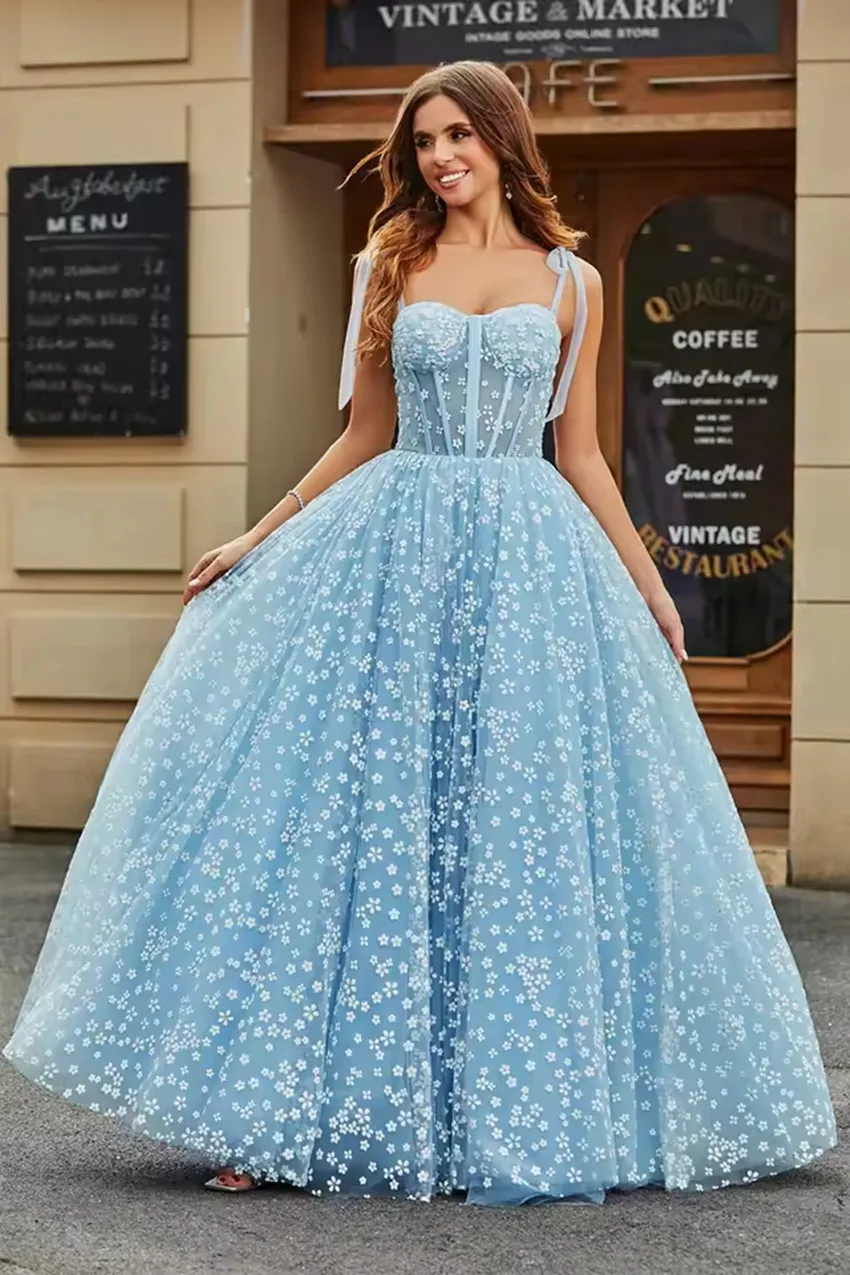 Customized Sky Blue Lace Appliques Prom Dresses Spaghetti Strap Floor-Length Graduation Party Dress Rural style Evening Dresses
Customized Sky Blue Lace Appliques Prom Dresses Spaghetti Strap Floor-Length Graduation Party Dress Rural style Evening Dresses