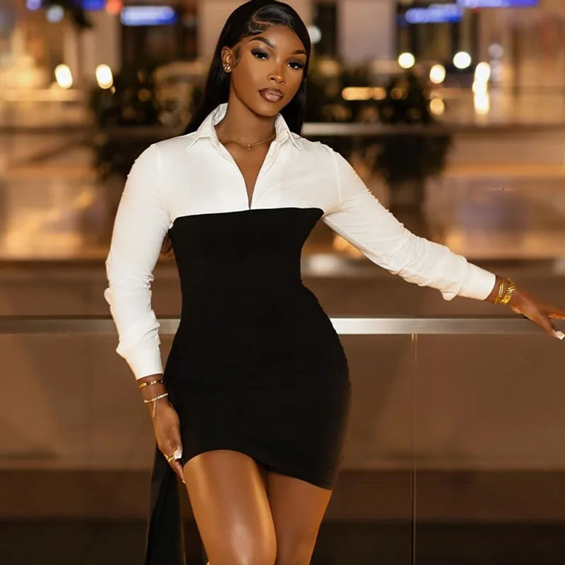 Платье-рубашка Doyerl с длинным рукавом для женщин, осенняя одежда, с отложным воротником, в стиле пэчворк, облегающее, для вечеринок и клубов, мини-платье с лентой
Платье-рубашка Doyerl с длинным рукавом для женщин, осенняя одежда, с отложным воротником, в стиле пэчворк, облегающее, для вечеринок и клубов, мини-платье с лентой