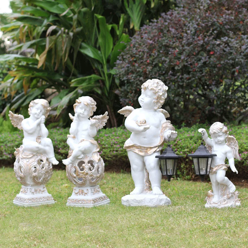 Outdoor fiberglass sculpture simulation angel child solar light garden ornament children garden landscape decoration
Outdoor fiberglass sculpture simulation angel child solar light garden ornament children garden landscape decoration