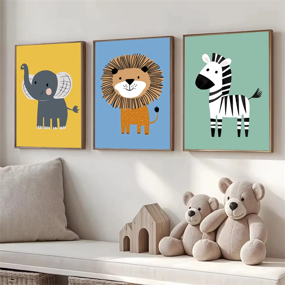 Cartoon Animal Lion Zebra Elephant Wall Art Canvas Painting Nursery Posters And Prints Nordic Wall Pictures Baby Kids Room Decor
Cartoon Animal Lion Zebra Elephant Wall Art Canvas Painting Nursery Posters And Prints Nordic Wall Pictures Baby Kids Room Decor