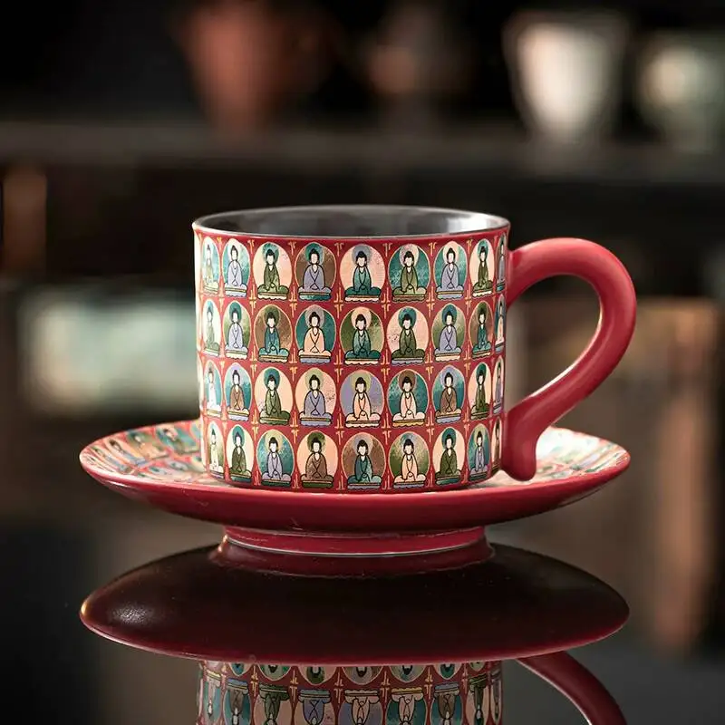 Ancient Language Dunhuang Series Cultural And Coffee Creative High-End Mug Thousand Buddhas Water Cup Chinese Style Gift
Ancient Language Dunhuang Series Cultural And Coffee Creative High-End Mug Thousand Buddhas Water Cup Chinese Style Gift