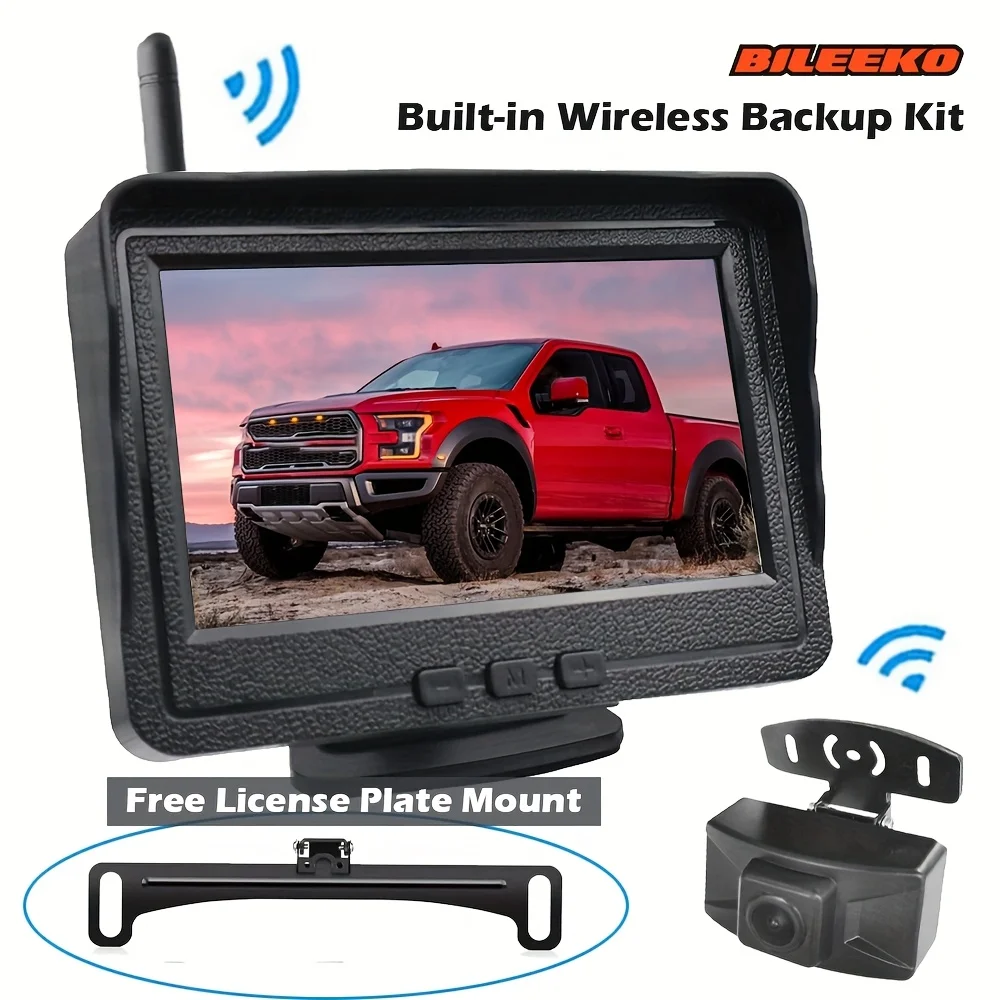Bileeko Built-in Wireless Car Backup Camera License Plate Rear View Kit for Car, Pickup, SUV, RV-Updated Built in Signal
Bileeko Built-in Wireless Car Backup Camera License Plate Rear View Kit for Car, Pickup, SUV, RV-Updated Built in Signal