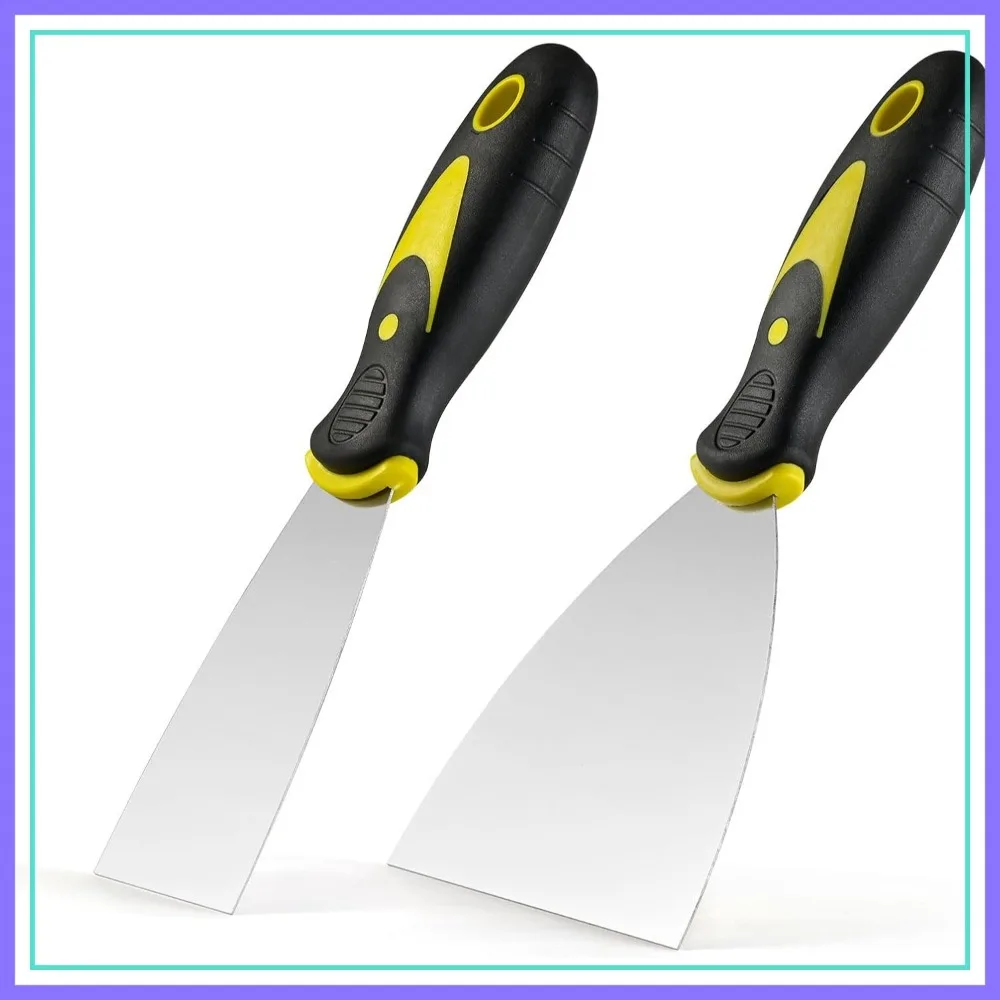 Putty Knife Scraper Set 2" & 4" Stainless Steel Paint Scraper for Drywall Repair Wallpaper Removal
Putty Knife Scraper Set 2" & 4" Stainless Steel Paint Scraper for Drywall Repair Wallpaper Removal