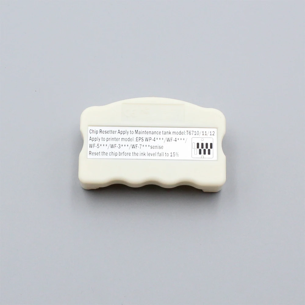T6710/11 T6712 Устройство сброса чипа резервуара для обслуживания для принтера Epson WF-3640 WF-3620 WF-3720 WF-3725 WF-7710 WF-7720 WF-7715 WF-7725
T6710/11 T6712 Устройство сброса чипа резервуара для обслуживания для принтера Epson WF-3640 WF-3620 WF-3720 WF-3725 WF-7710 WF-7720 WF-7715 WF-7725