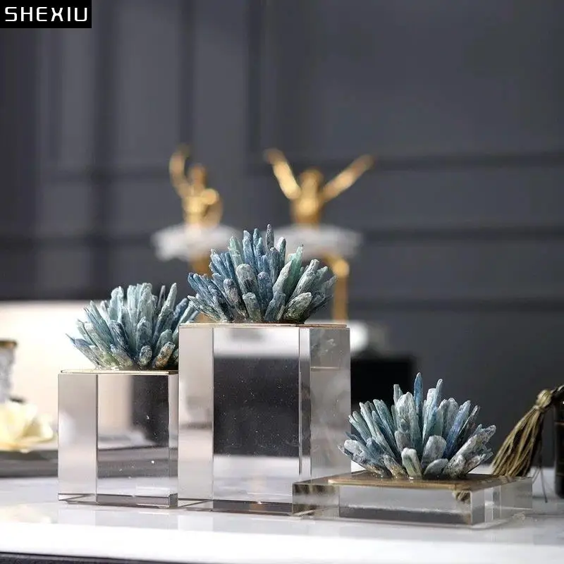 Crystal Flower Crafts Marble Base Sculpture Modern Design Ornaments Living Room Furnishings Desk Decoration Creative Artwork
Crystal Flower Crafts Marble Base Sculpture Modern Design Ornaments Living Room Furnishings Desk Decoration Creative Artwork