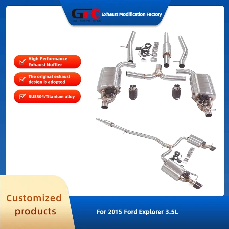 GFC SUS304 Catback Exhaust System for Ford Explorer 3.5L 2013-2018 High-Performance Electronic Valve Car Accessories
GFC SUS304 Catback Exhaust System for Ford Explorer 3.5L 2013-2018 High-Performance Electronic Valve Car Accessories