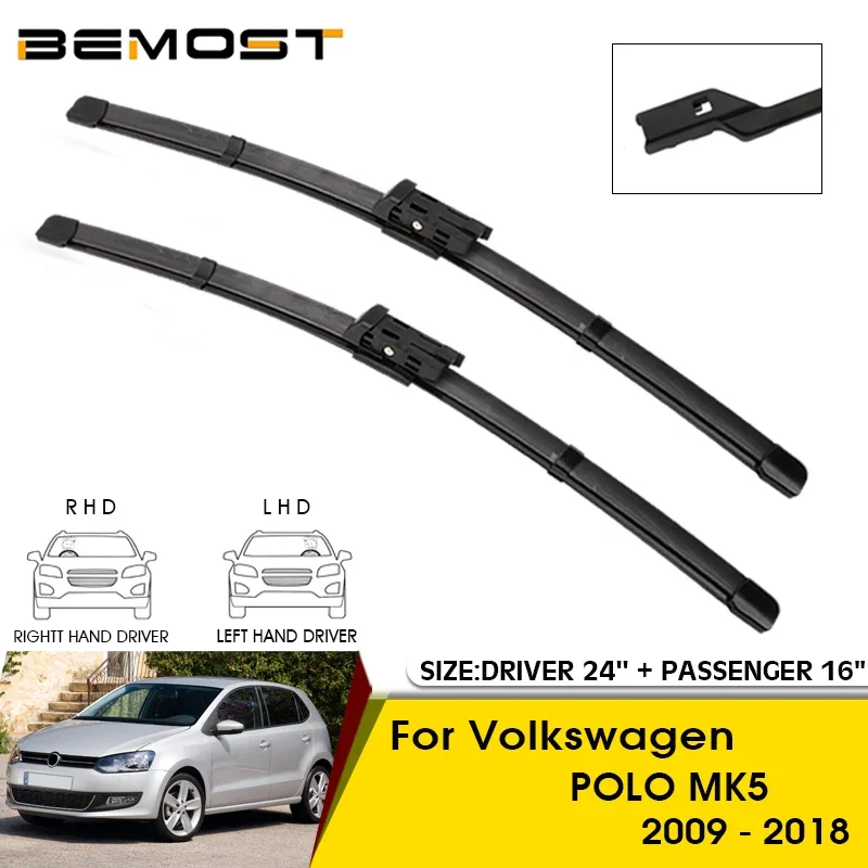 Car Wiper Blades For Volkswagen POLO MK5 2009-2018 Windshield Windscreen Front Window Blades 24"+16" Car Accessories
Car Wiper Blades For Volkswagen POLO MK5 2009-2018 Windshield Windscreen Front Window Blades 24"+16" Car Accessories
