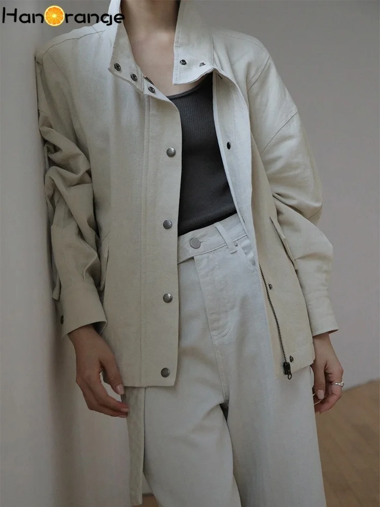 HanOrange 2025 Retro Loose Windbreaker Women Spring Small Fellow Thin Trench Jacket Rice White/Linen Color
HanOrange 2025 Retro Loose Windbreaker Women Spring Small Fellow Thin Trench Jacket Rice White/Linen Color