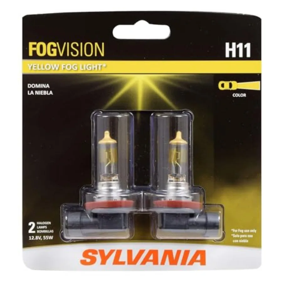 - H11 Fog Vision - High Performance Yellow Halogen Fog Lights Sleek Style and Improved Safety Street Legal For Fog Use Only Con
- H11 Fog Vision - High Performance Yellow Halogen Fog Lights Sleek Style and Improved Safety Street Legal For Fog Use Only Con