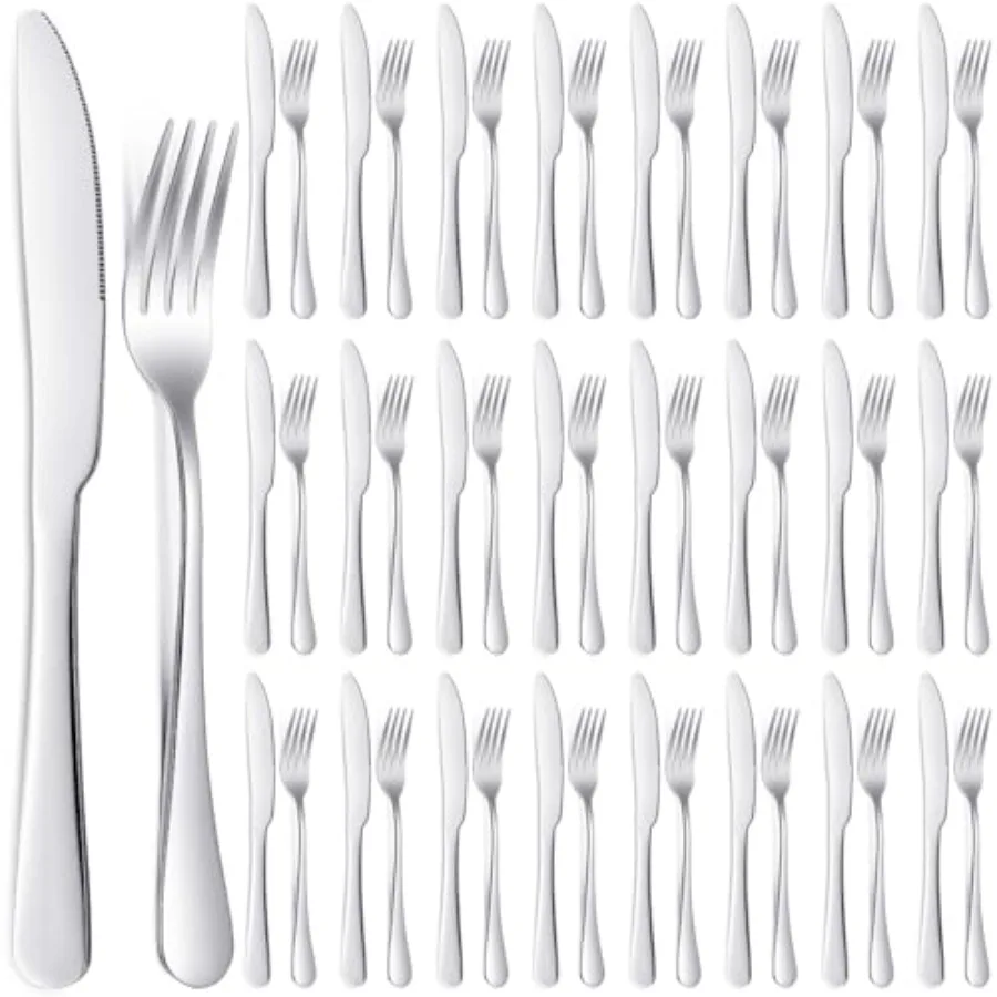 50 Pieces Stainless Steel Forks ware Set Dinner Forks and Knives Flatware Tableware Cutlery Set for Kitchen Restaurant Inch 9.0
50 Pieces Stainless Steel Forks ware Set Dinner Forks and Knives Flatware Tableware Cutlery Set for Kitchen Restaurant Inch 9.0