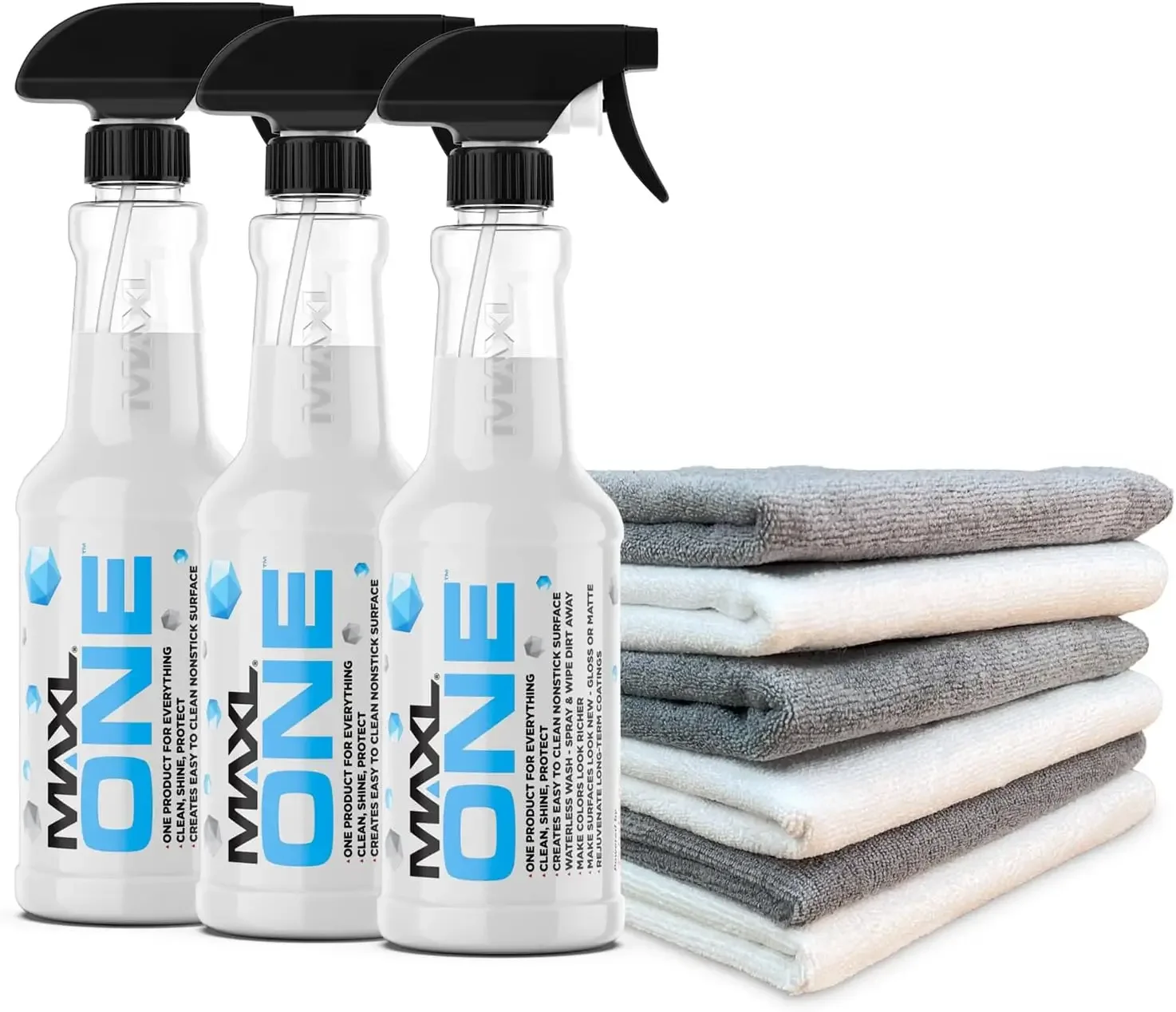 Car Spray with Triphene® Technology, Quick Spray & Wipe All Purpose Waterless Detailer Clean (3, 20oz w 6 Micro Fiber Cloth)
Car Spray with Triphene® Technology, Quick Spray & Wipe All Purpose Waterless Detailer Clean (3, 20oz w 6 Micro Fiber Cloth)