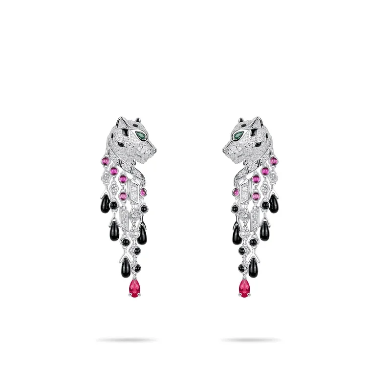 Серьги из серебра 925 пробы с синтетическим цирконом, позолоченные 18 карат, черно-белые серьги с леопардовой кисточкой
Серьги из серебра 925 пробы с синтетическим цирконом, позолоченные 18 карат, черно-белые серьги с леопардовой кисточкой