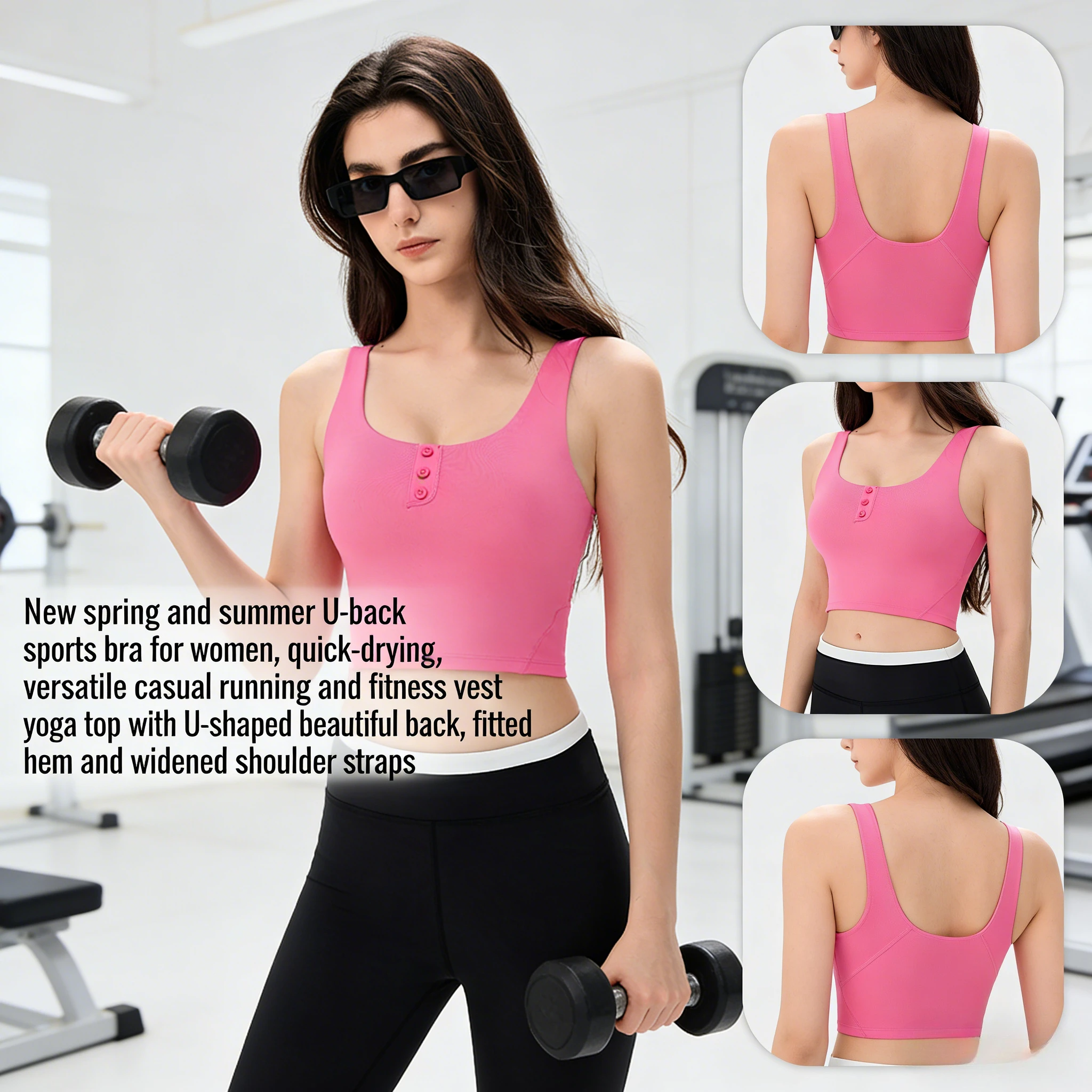 2026 Women U Shaped Back Sports Bra Quick Dry Casual Running Fitness Tank Top Yoga Workout Shirt
2026 Women U Shaped Back Sports Bra Quick Dry Casual Running Fitness Tank Top Yoga Workout Shirt