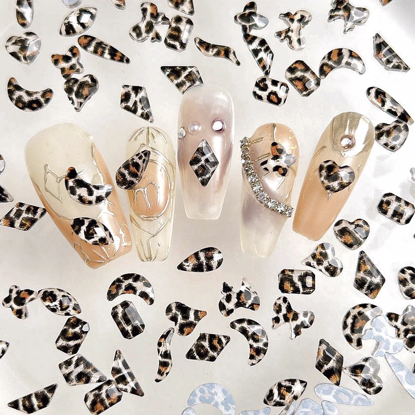100PCS Mixed Design Leopard Print Flat Back Nail Art Rhinestone Charms Accessories For Nails Decoration Supplies Material Tool
100PCS Mixed Design Leopard Print Flat Back Nail Art Rhinestone Charms Accessories For Nails Decoration Supplies Material Tool