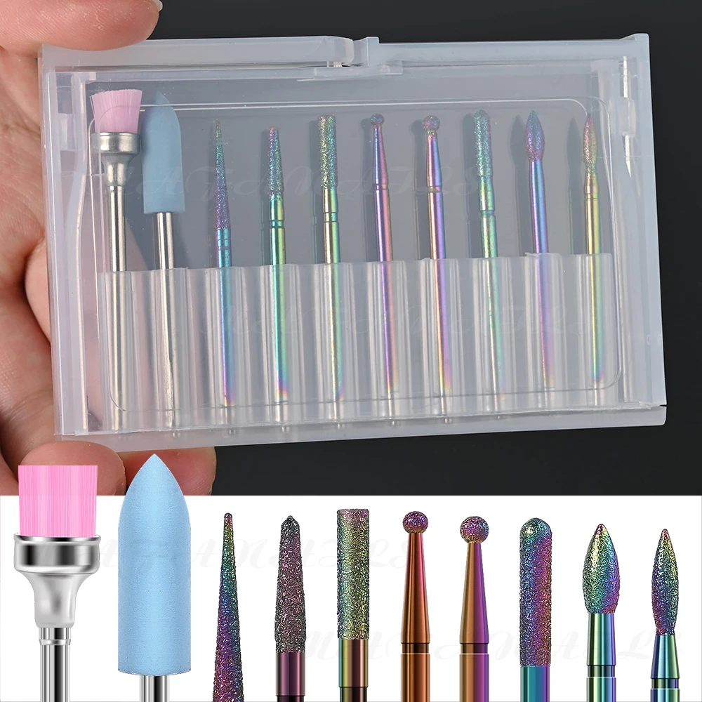 10Pcs Nail Drill Bits Set Tungsten Diamond Carbide Drill Bits for 3/32 Inch Electric Nail File Acrylic Gel Cuticle Remover Tool
10Pcs Nail Drill Bits Set Tungsten Diamond Carbide Drill Bits for 3/32 Inch Electric Nail File Acrylic Gel Cuticle Remover Tool
