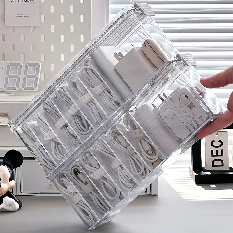 Dustproof Card Data Cable Organizer Case with Lid Messy-Free Desktop Cable Organizer Durable Plastic Charger Wire Organizer
Dustproof Card Data Cable Organizer Case with Lid Messy-Free Desktop Cable Organizer Durable Plastic Charger Wire Organizer
