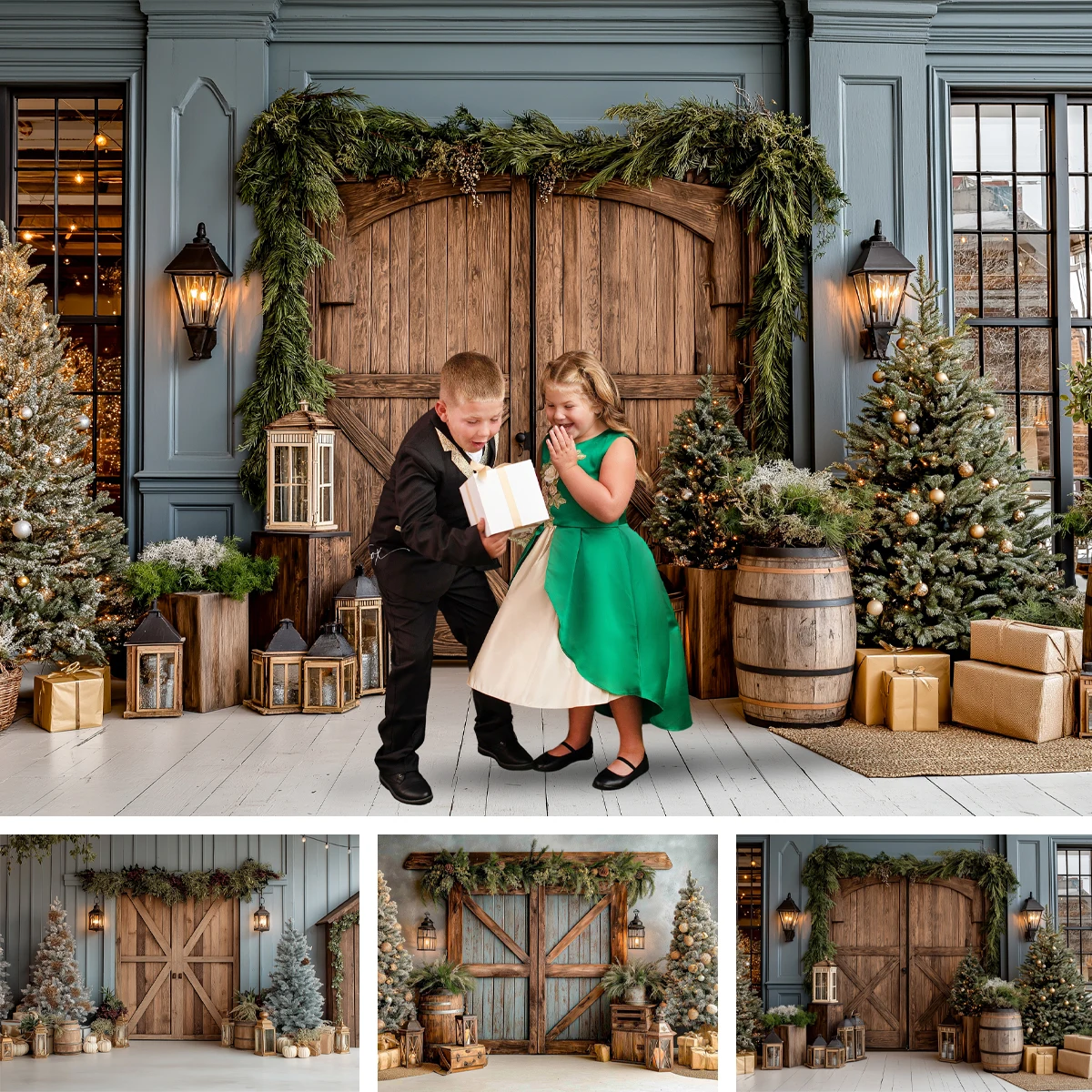 Festive Christmas Trees Backdrops Child Baby Photo Studio Props Adult Kids Decors Rural Barn Wooden Door Photography Backgrounds
Festive Christmas Trees Backdrops Child Baby Photo Studio Props Adult Kids Decors Rural Barn Wooden Door Photography Backgrounds