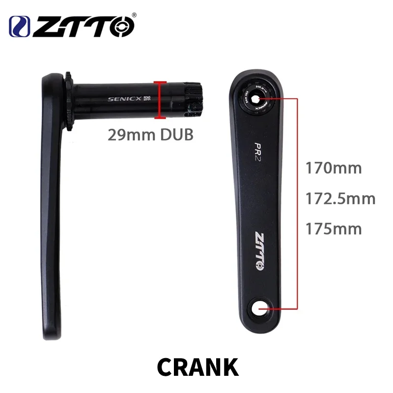 ZTTO SENICX PR2 Crank Arms 170/172.5/175mm, 29mm DUB Spindle for Road Bike, CNC Machined Aluminum
ZTTO SENICX PR2 Crank Arms 170/172.5/175mm, 29mm DUB Spindle for Road Bike, CNC Machined Aluminum
