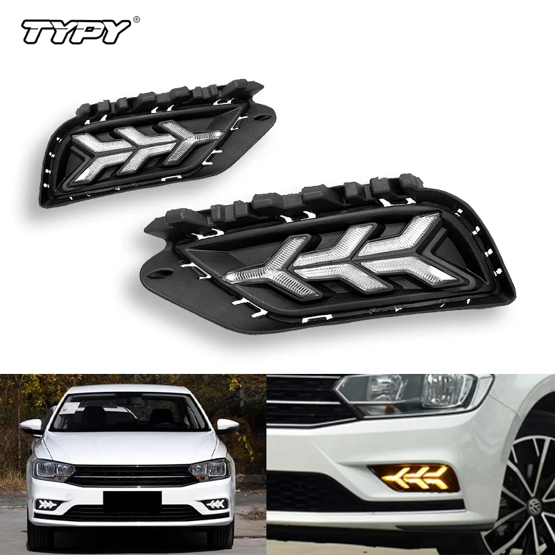 TYPY 2Pcs Front Fog Lamp Cover White LED DRL Daytime Running Light Dynamic Turn Signal Indicator For VW Bora 2016 2017
TYPY 2Pcs Front Fog Lamp Cover White LED DRL Daytime Running Light Dynamic Turn Signal Indicator For VW Bora 2016 2017