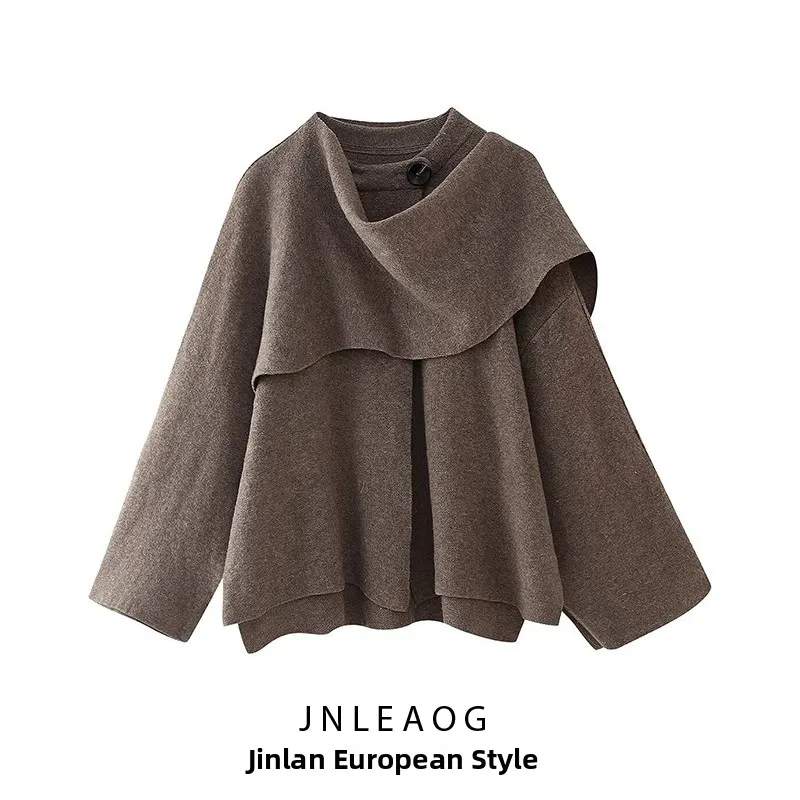 JNLEAOG Осенняя новинка: Модный повседневный вязаный кардиган-шарф с длинными рукавами из полиэстера, универсальный, в уличном стиле
JNLEAOG Осенняя новинка: Модный повседневный вязаный кардиган-шарф с длинными рукавами из полиэстера, универсальный, в уличном стиле