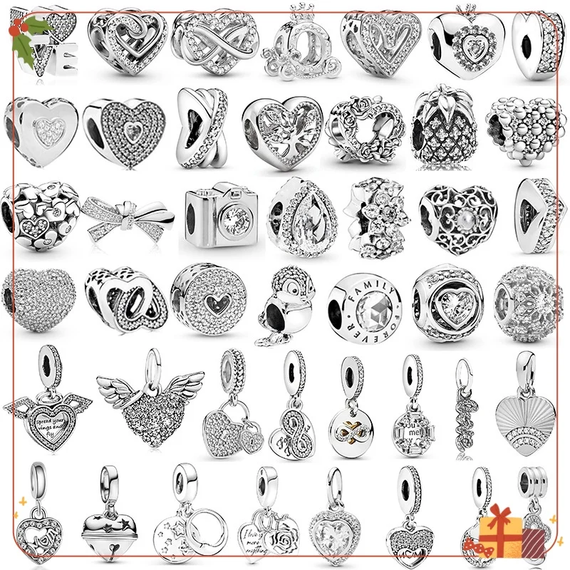 2025 New 925 Silver Plated Diamond Heart Charm Beads For Pandora Bracelet Necklace DIY Jewelry Accessories Gift
2025 New 925 Silver Plated Diamond Heart Charm Beads For Pandora Bracelet Necklace DIY Jewelry Accessories Gift