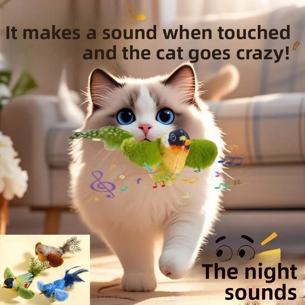 Realistic Cat Toy Simulation Chirping Bird with Feathers Self-Entertaining Durable against Scratching And Biting Hanging Cat Toy
Realistic Cat Toy Simulation Chirping Bird with Feathers Self-Entertaining Durable against Scratching And Biting Hanging Cat Toy