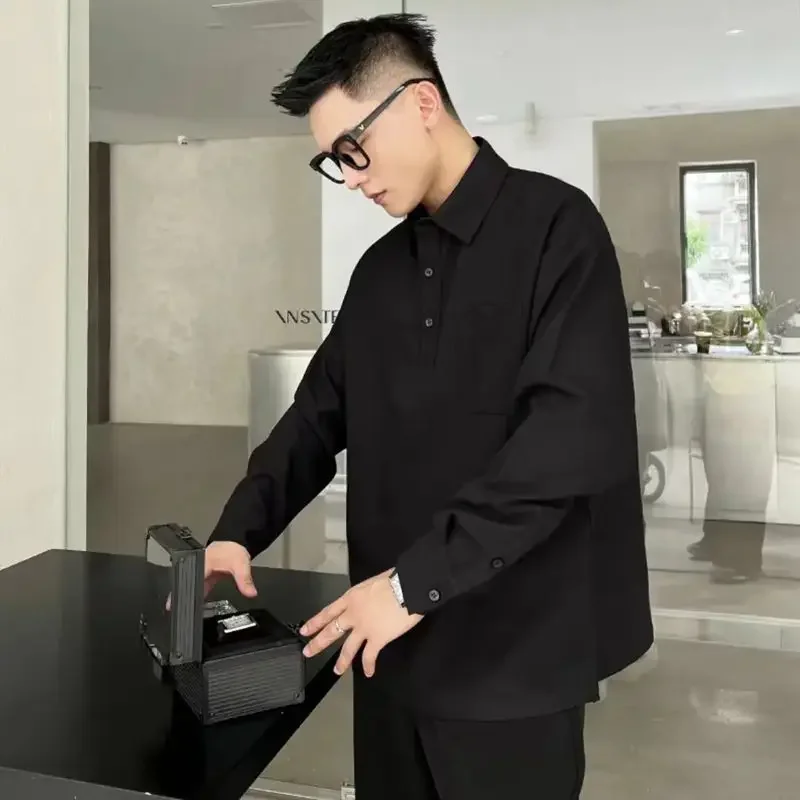 POLO Shirt Men's Spring and Fall New Casual Versatile Fashion Loose Business Long-sleeved Shirts Thin Section of Men's Clothing
POLO Shirt Men's Spring and Fall New Casual Versatile Fashion Loose Business Long-sleeved Shirts Thin Section of Men's Clothing
