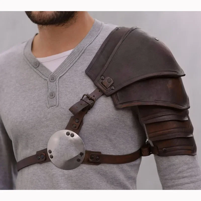 Medieval Costume Viking Knight Gladiator Cosplay Accessories Vintage Gothic Leather Suspender Belt Shoulder Armor Shoulder Pads
Medieval Costume Viking Knight Gladiator Cosplay Accessories Vintage Gothic Leather Suspender Belt Shoulder Armor Shoulder Pads