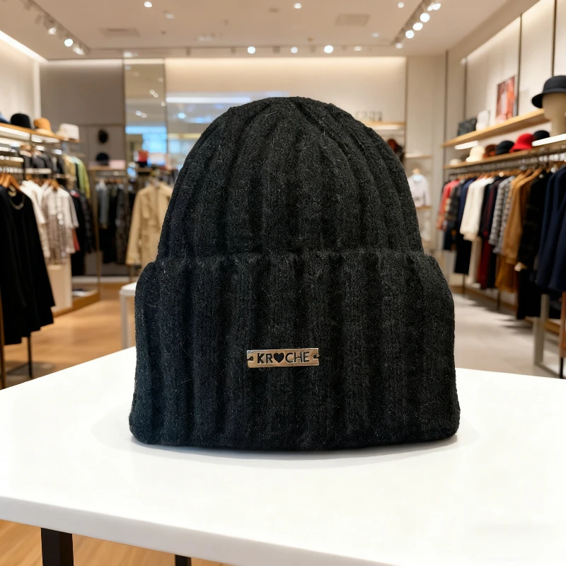  Женская зимняя вязаная шапка в полоску с кроличьим мехом, теплая уличная пуловерная шапка для похудения, модная универсальная шапка
Женская зимняя вязаная шапка в полоску с кроличьим мехом, теплая уличная пуловерная шапка для похудения, модная универсальная шапка 