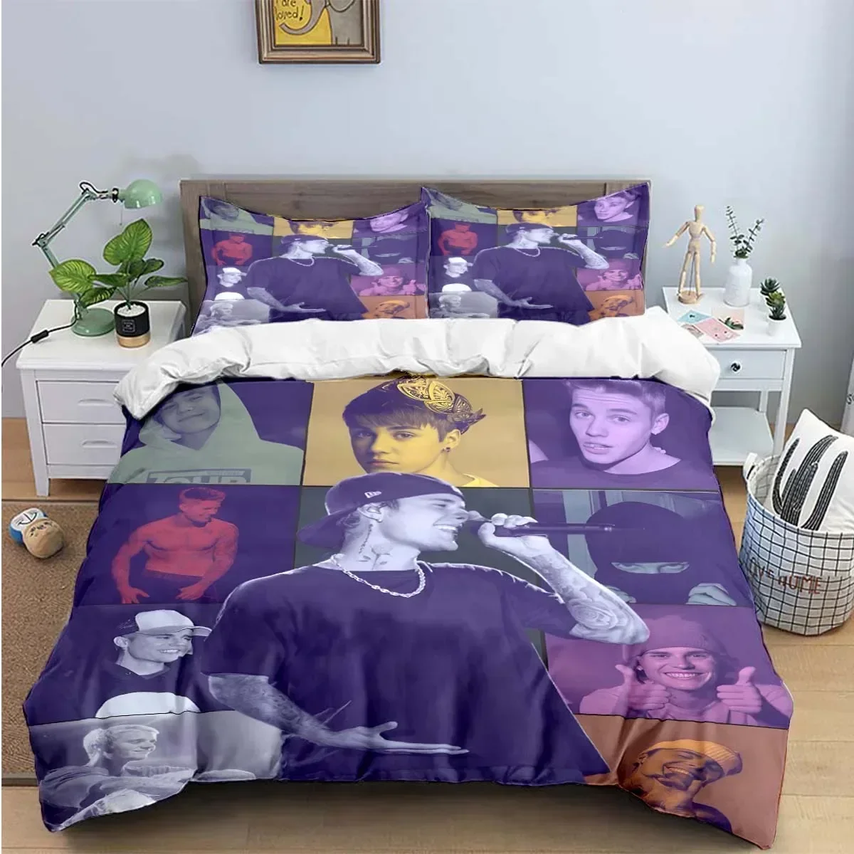 Pop Singer J-Justin Bieber Printing Bedding Set Duvet Cover Comforter Bed Youth Kids Girl Boys Birthday Gift
Pop Singer J-Justin Bieber Printing Bedding Set Duvet Cover Comforter Bed Youth Kids Girl Boys Birthday Gift