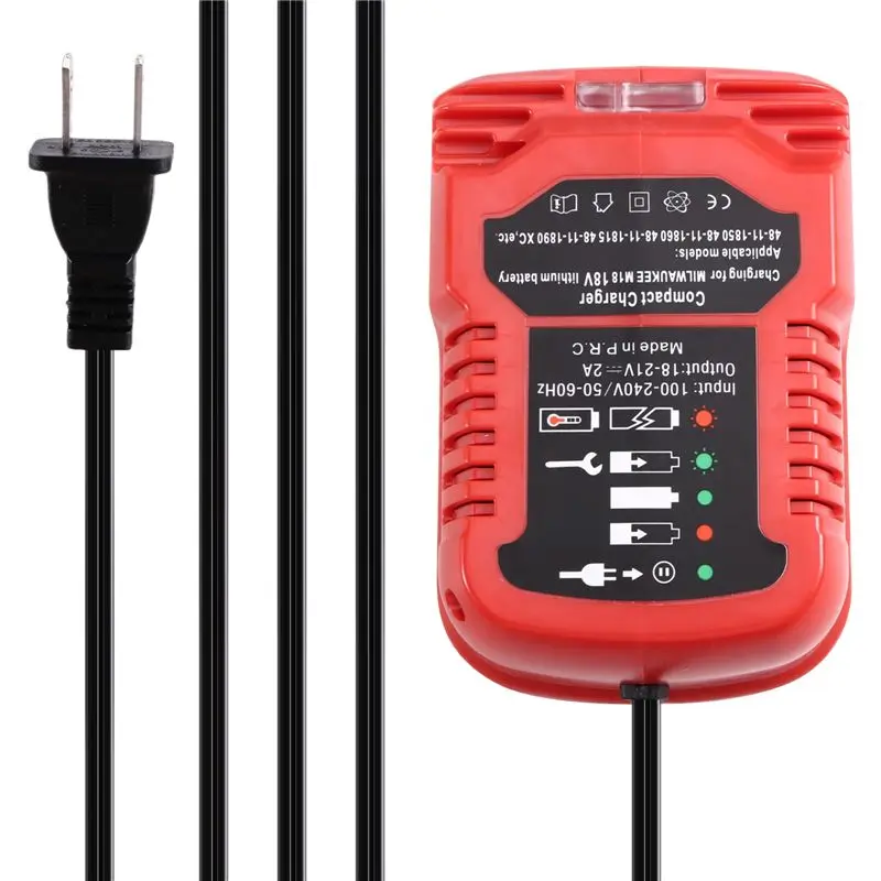 AEE2-Power Tool Li- Battery Mini Compact Charger For 18V 20V Lithium Battery US Plug