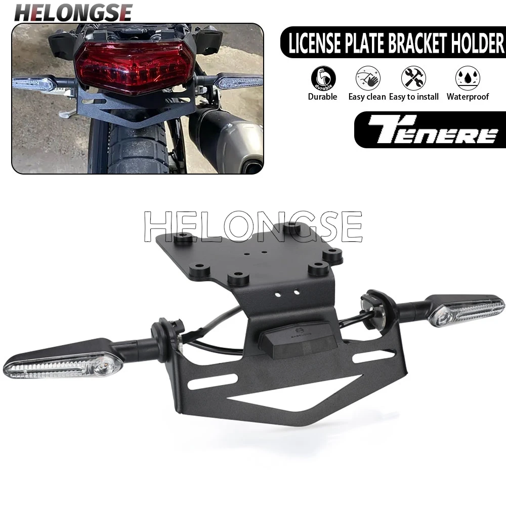New Tenere 700 License Plate Holder For Yamaha Tenere700 Rally XTZ700 T7 XT700Z 2019-2025 Tail Tidy Fender Eliminator LED Light
New Tenere 700 License Plate Holder For Yamaha Tenere700 Rally XTZ700 T7 XT700Z 2019-2025 Tail Tidy Fender Eliminator LED Light