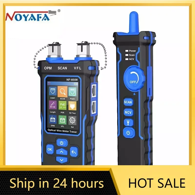 NOYAFA NF-8508 RJ11/45 Network Cable Tester Machine LCD Digital Network Line Finder Wire Tracker PoE Checker Optical Wire Meter
NOYAFA NF-8508 RJ11/45 Network Cable Tester Machine LCD Digital Network Line Finder Wire Tracker PoE Checker Optical Wire Meter