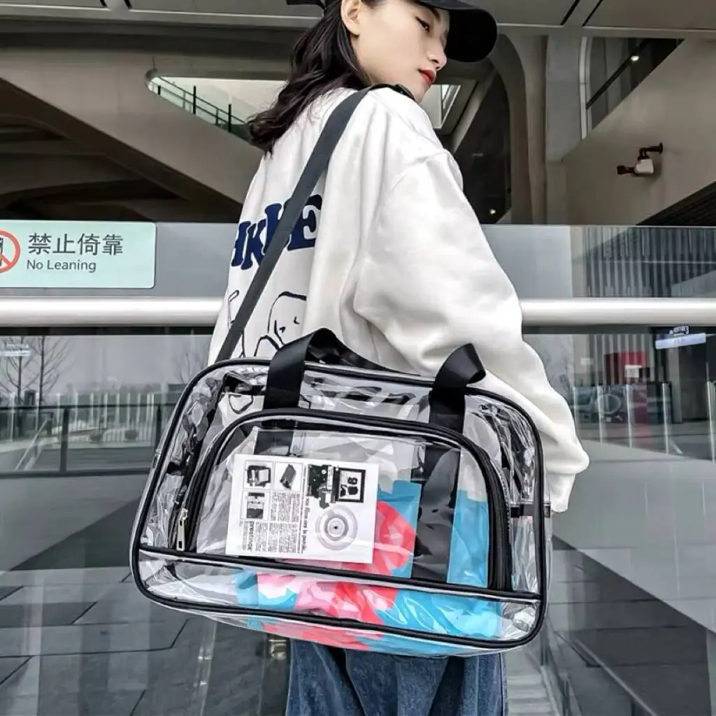 Fashion Transparent Travel Beach Crossbody Bags Large Capacity PVC Sports Jelly Shoulder Bags Portable Swimming Storage Handbags
Fashion Transparent Travel Beach Crossbody Bags Large Capacity PVC Sports Jelly Shoulder Bags Portable Swimming Storage Handbags
