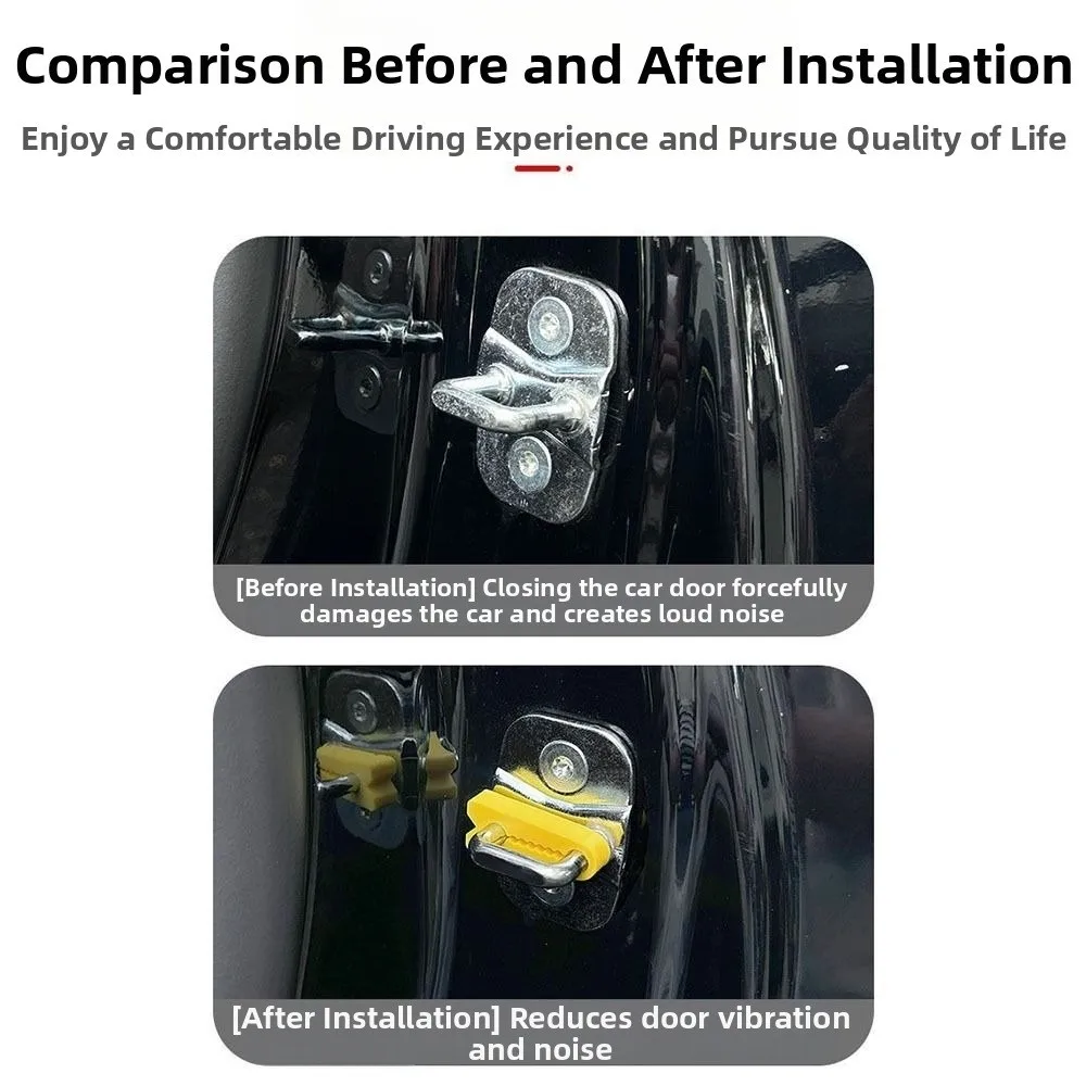 4Pcs Silicone Car Door Lock Sound Deadener Buffer Seal Shock Absorber Car Door Lock Protectors Soundproofing
4Pcs Silicone Car Door Lock Sound Deadener Buffer Seal Shock Absorber Car Door Lock Protectors Soundproofing