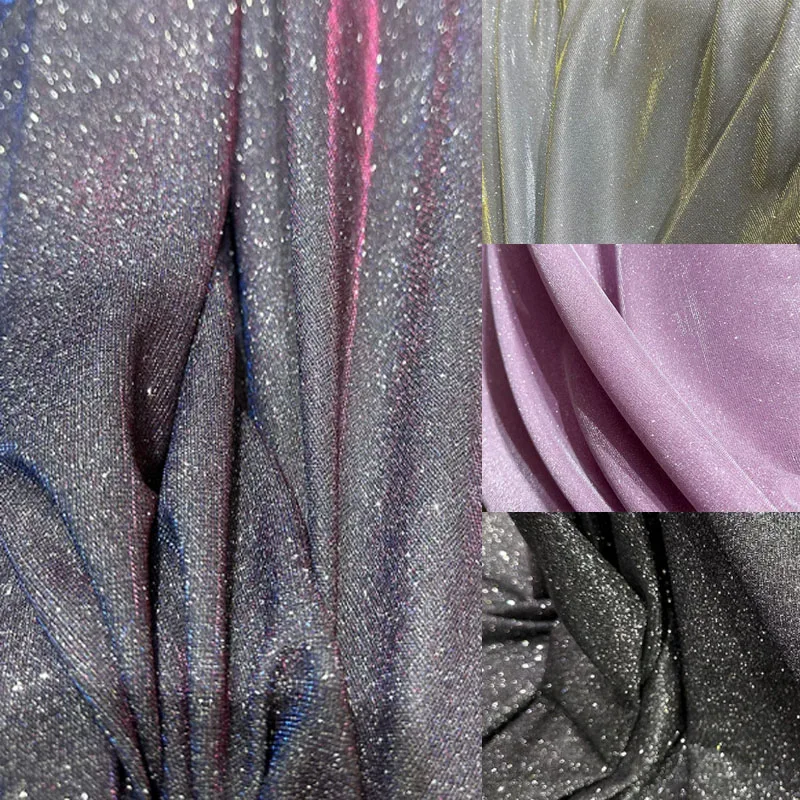 Stretch Knitted Fabric with Glitter By Meters for Clothing Wedding Dresses Sewing Plain Drape Soft Textile Needlework Black Blue
Stretch Knitted Fabric with Glitter By Meters for Clothing Wedding Dresses Sewing Plain Drape Soft Textile Needlework Black Blue