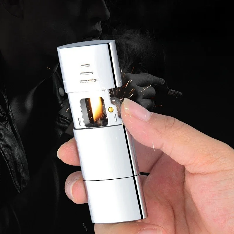 New Retro Pull-out Kerosene Lighter Classic Grinding Wheel Metal Windproof Portable Lighter Cigarette Accessories Men's Gift
New Retro Pull-out Kerosene Lighter Classic Grinding Wheel Metal Windproof Portable Lighter Cigarette Accessories Men's Gift