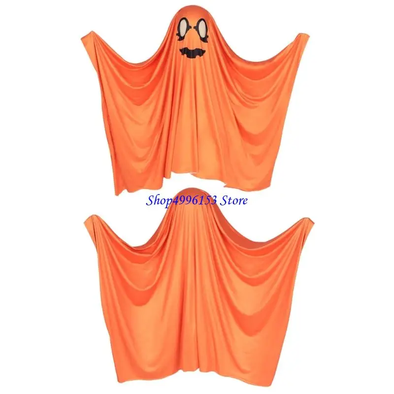 Q0KE Halloween Cloak Costume With Ghostly Pumpkin Design Comfortable For Long Wear
Q0KE Halloween Cloak Costume With Ghostly Pumpkin Design Comfortable For Long Wear