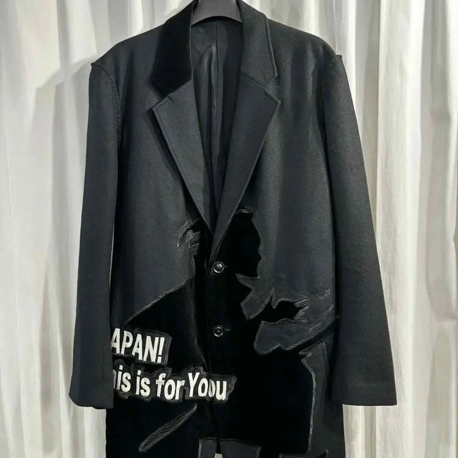 TOP-YAMAMOTO ® Black silhouette suit - Unisex asymmetric patchwork trendy coat with unique style
TOP-YAMAMOTO ® Black silhouette suit - Unisex asymmetric patchwork trendy coat with unique style