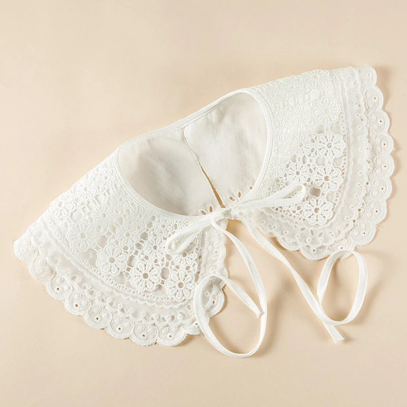 Embroidery Floral Lace Fake Collar Shawl 3 Layer Scalloped Trim Capelet Necklace D5QB
Embroidery Floral Lace Fake Collar Shawl 3 Layer Scalloped Trim Capelet Necklace D5QB