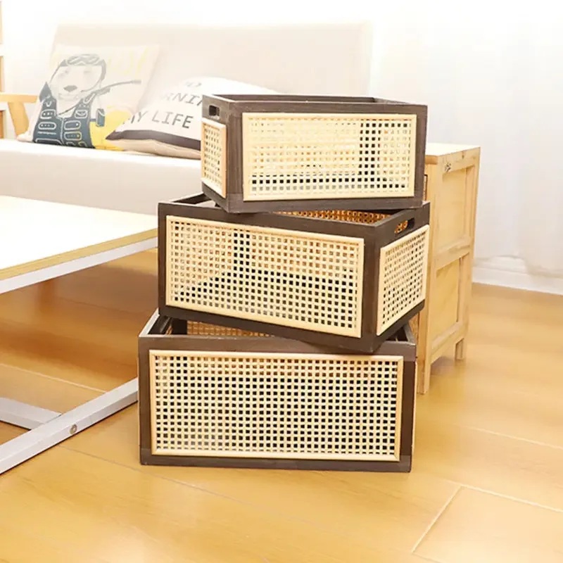 Retro Walnut Wood Storage Box Desktop Rattan Basket Book Snacks Fruit Cosmetics Organizer Boxes Home Bathroom Kitchen Basket
Retro Walnut Wood Storage Box Desktop Rattan Basket Book Snacks Fruit Cosmetics Organizer Boxes Home Bathroom Kitchen Basket