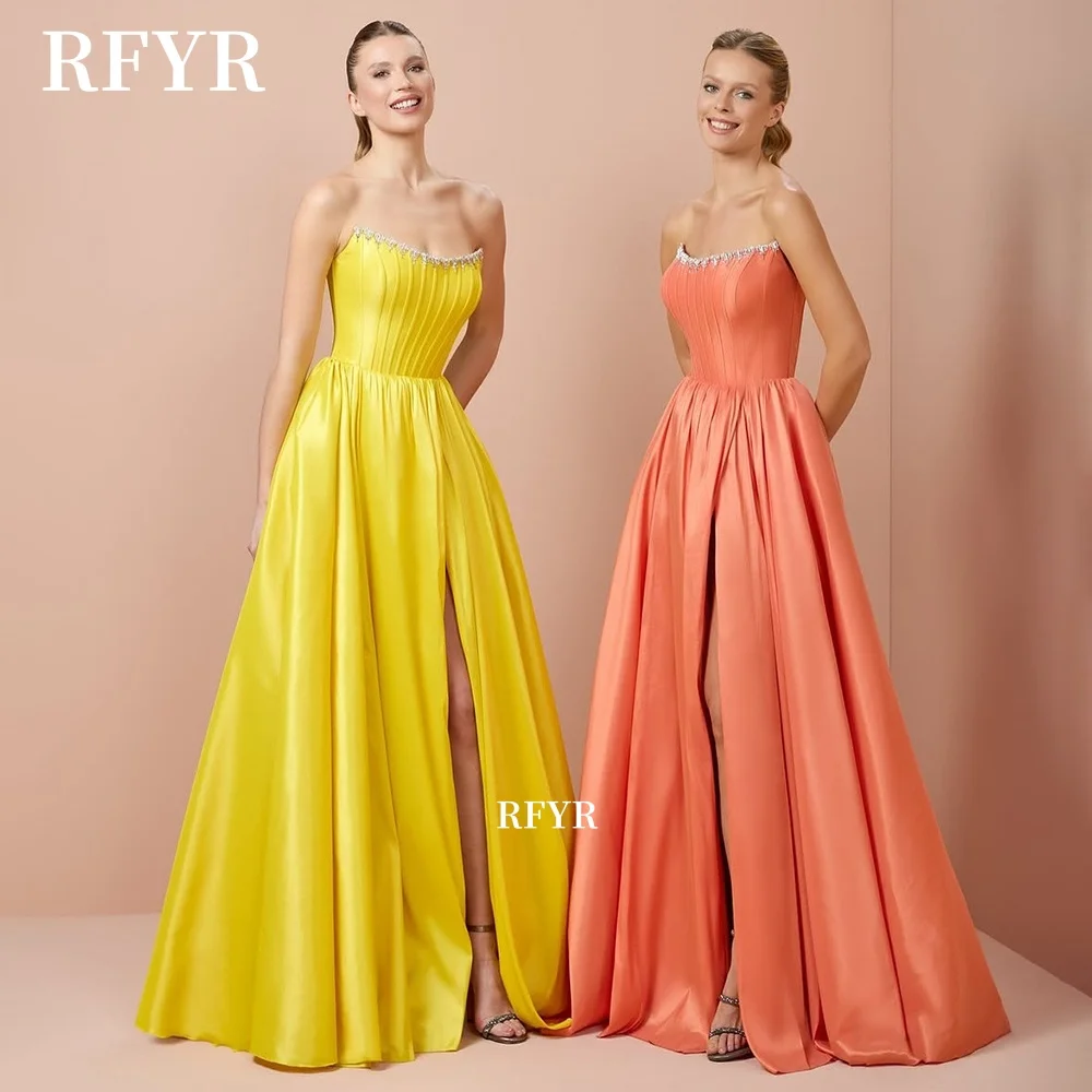 RFYR A Line Prom Dress Fish Bones Party Dress Beading Princess Dress Strapless Evening Dress for Arabic Women Customized
RFYR A Line Prom Dress Fish Bones Party Dress Beading Princess Dress Strapless Evening Dress for Arabic Women Customized